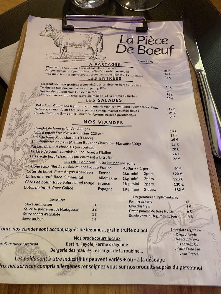 La Pièce de Bœuf - Menu Image 2